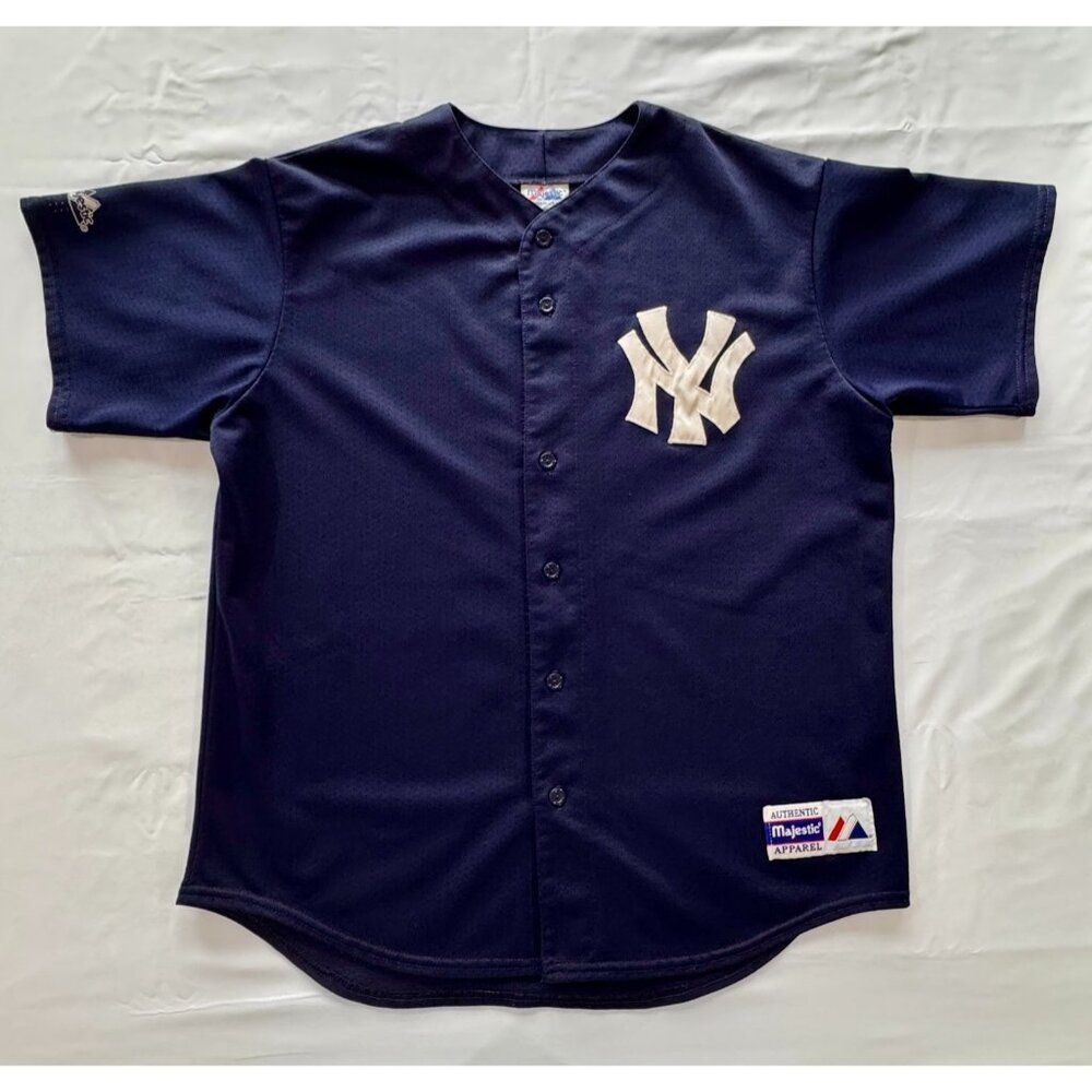 New York Yankees Stitched Vintage Jersey 90s Majestic 6592 Navy Mens XL